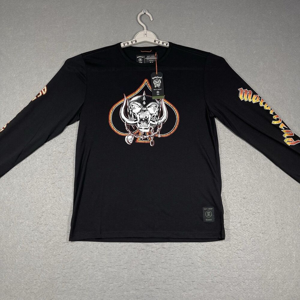 Motorhead Shirt Men Medium Black Roark Run Amok Mathis Ace Of Spades Long Sleeve